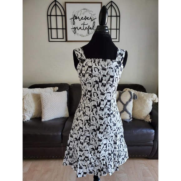 Bernie Dexter Photo Booth Fellini Pinup Couture Dress Women's Size S With Pocket - Picture 3 of 11